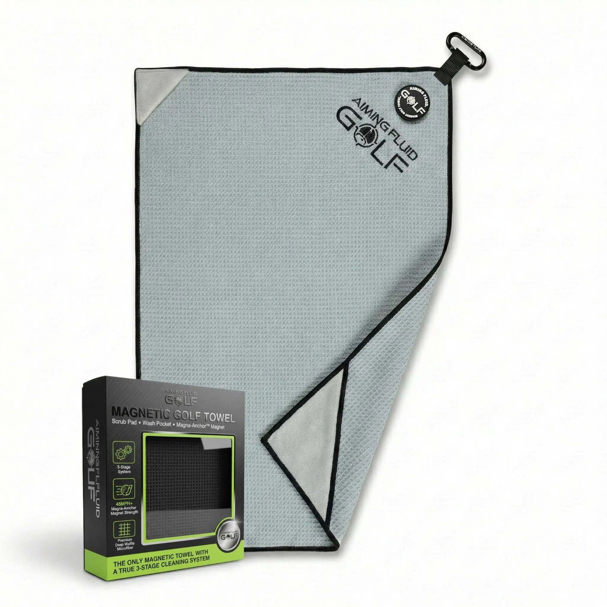Elevate Your Game with the Magna-Anchor™ Magnetic Golf Towel – Stubby (16×24)