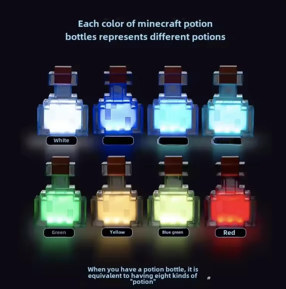 Illuminate Your Space with the Magic Potion Bottle Mood Light - 7 Color Changing Night Lamp for Kids, Teens, and Adults