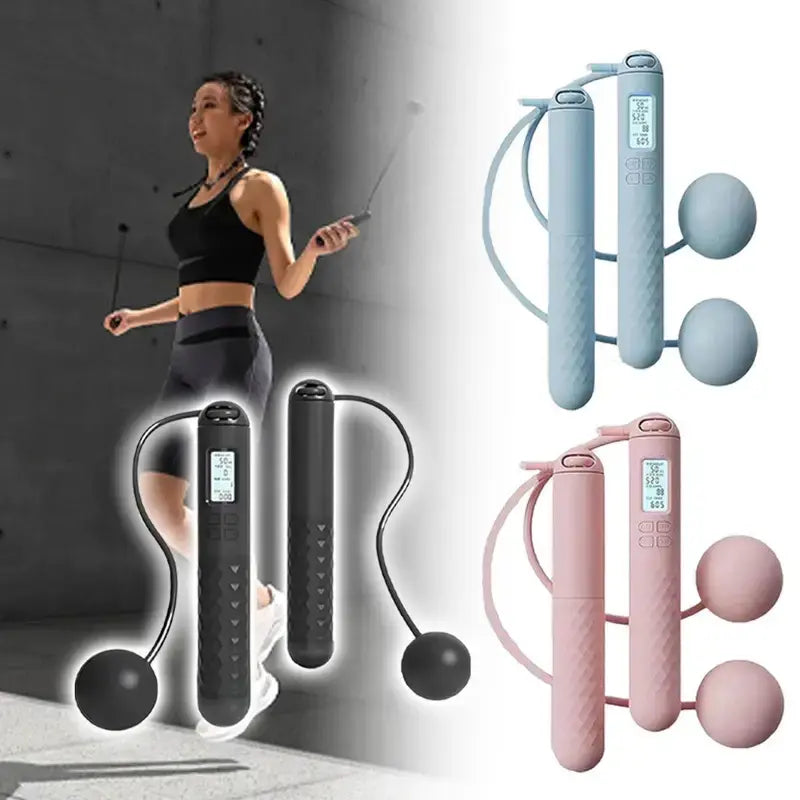 Speedaw Smart Cordless Jump Rope - LED Screen Dynamically Record Motion Data, Ergo Grips & HIIT & Cardio Fast Cals Burn & Home Gym Travel, Workout Exercise