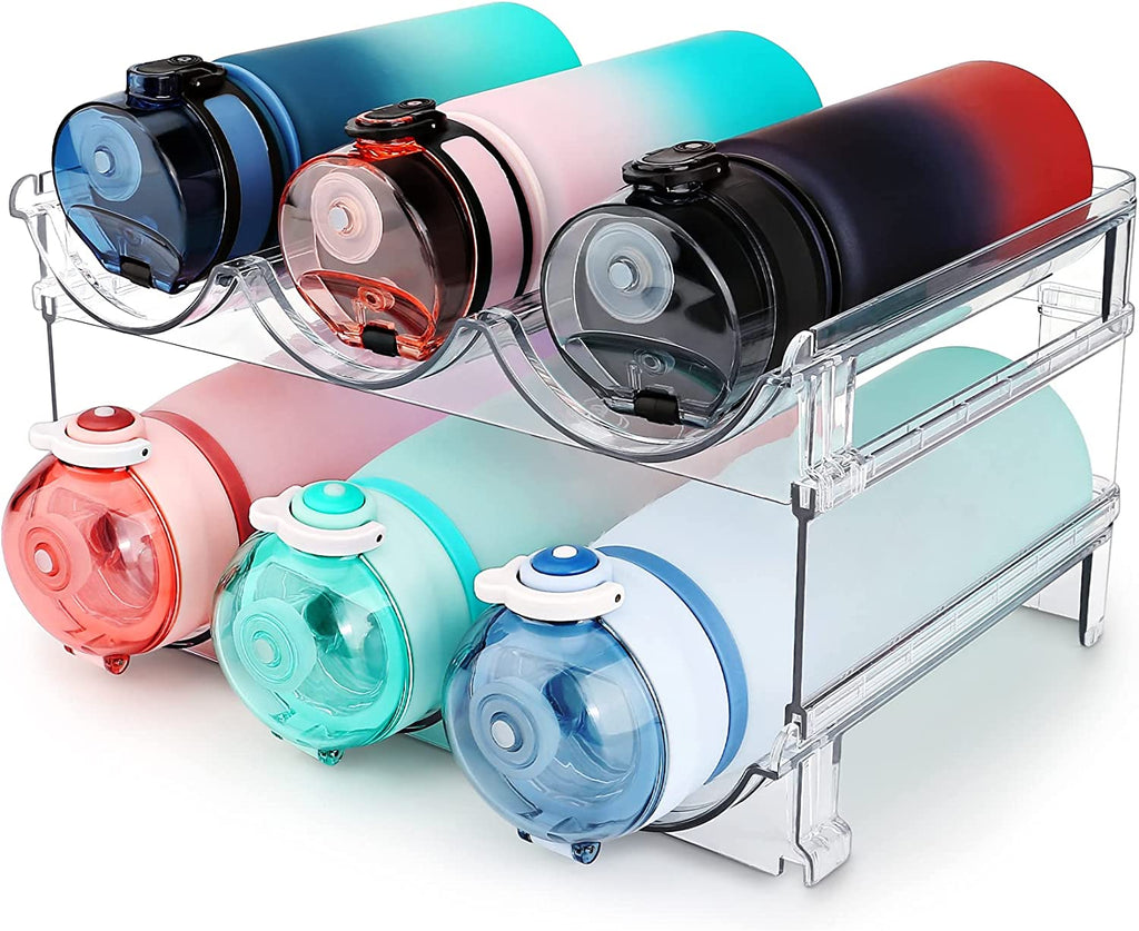 Maximize Your Space with Our Stackable Water Bottle Organizer - 2 Pack for Effortless Storage and Organization