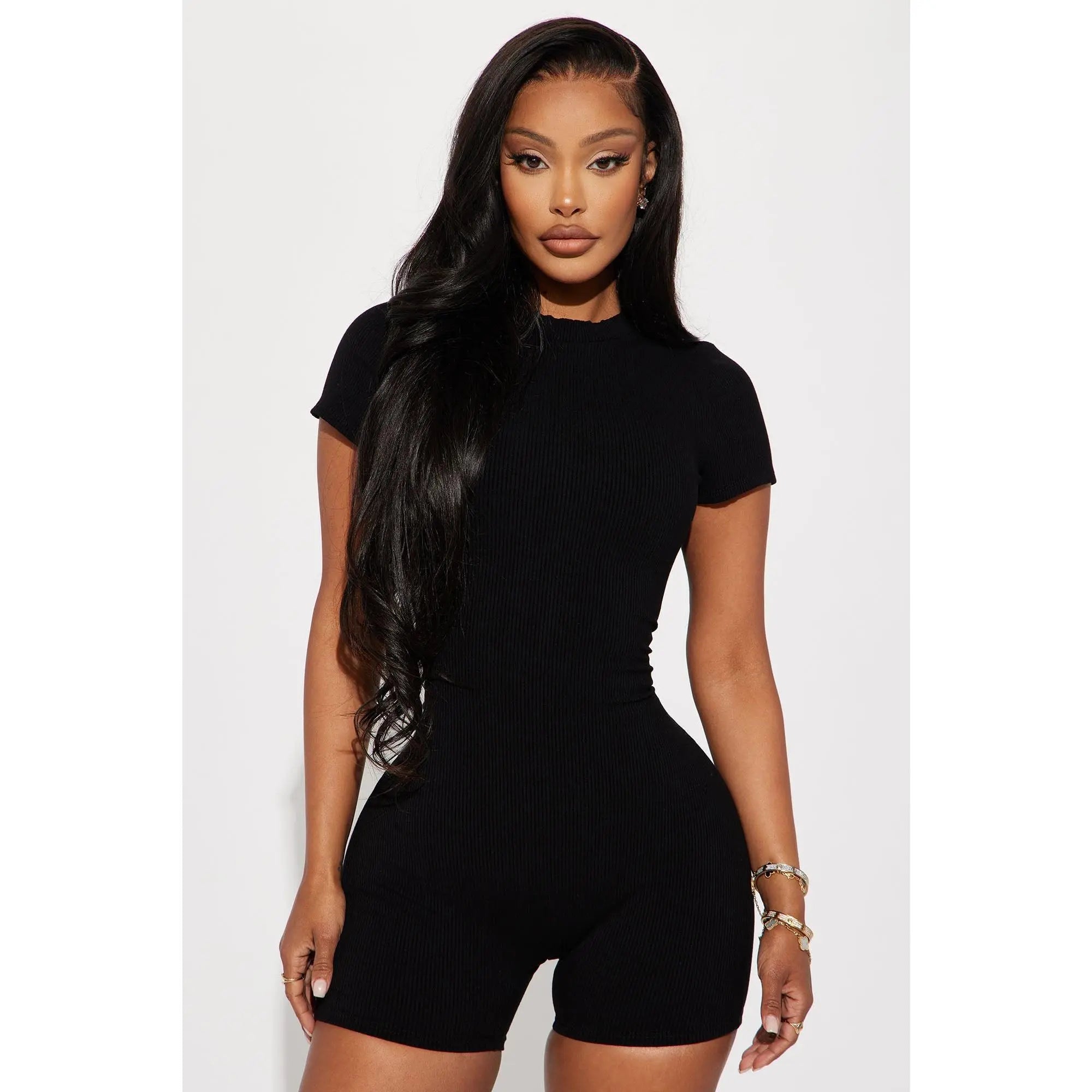 Malia Snatched Romper - Black