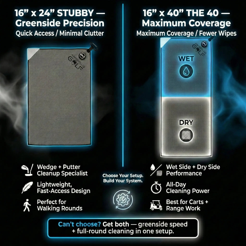 Elevate Your Game with the Magna-Anchor™ Magnetic Golf Towel – Stubby (16×24)