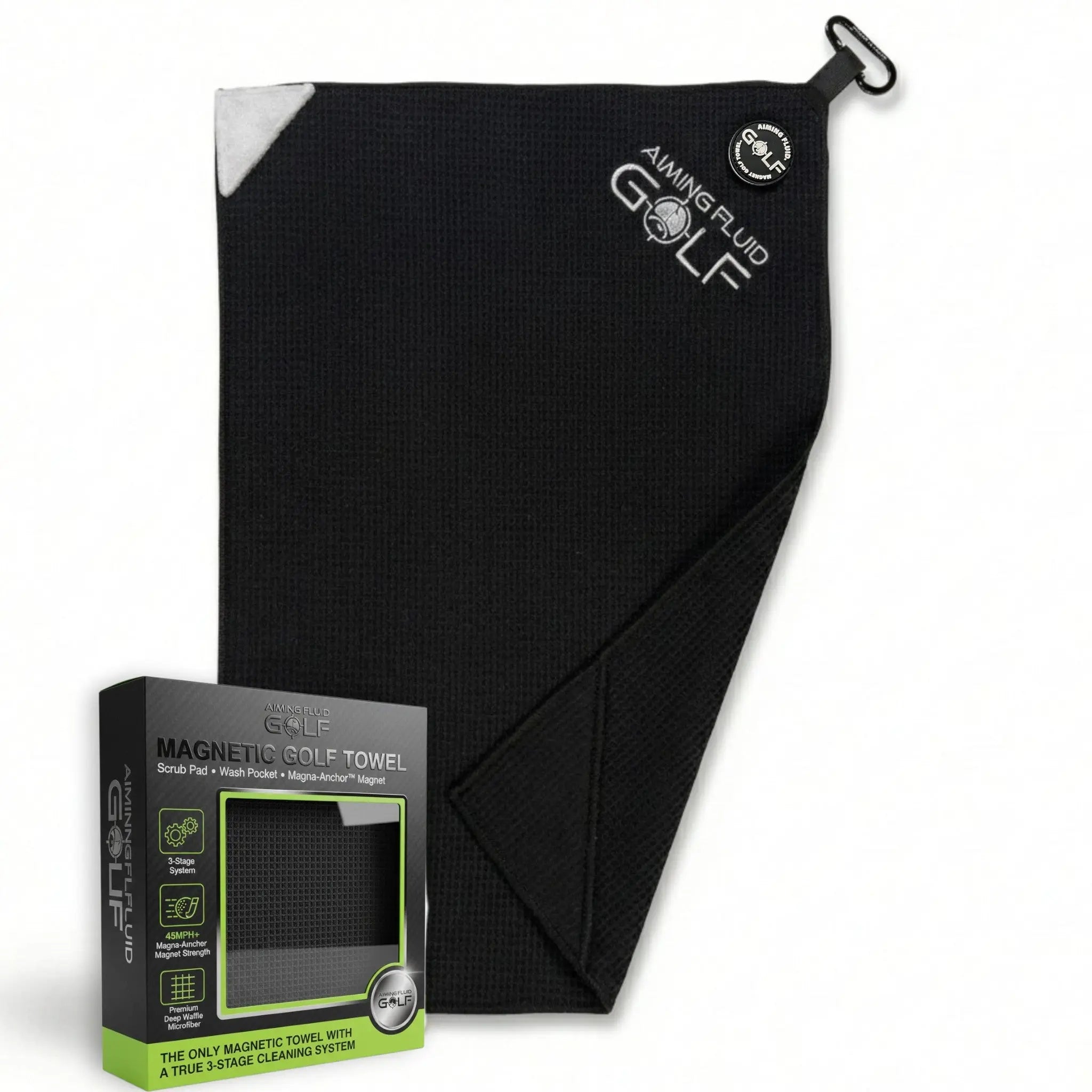 Elevate Your Game with the Magna-Anchor™ Magnetic Golf Towel – Stubby (16×24)
