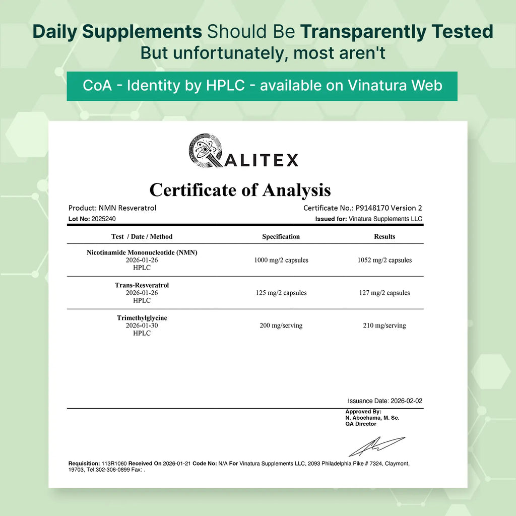 NMN Complex Supplement 1325MG - NMN 1000Mg with Resveratrol and TMG, Support NAD+, 60 Capsules
