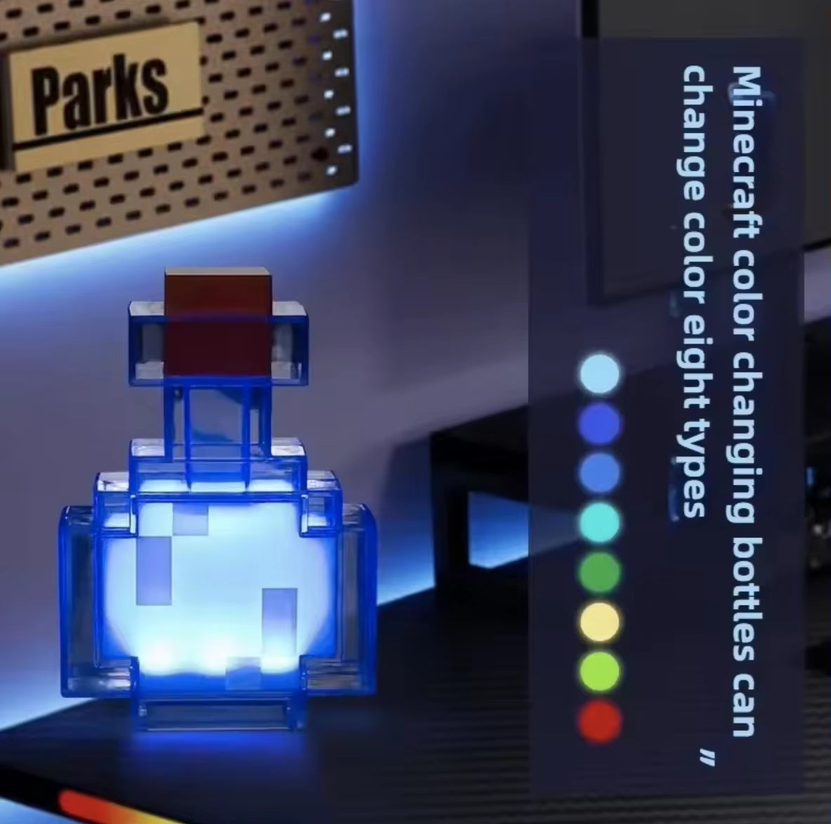 Illuminate Your Space with the Magic Potion Bottle Mood Light - 7 Color Changing Night Lamp for Kids, Teens, and Adults