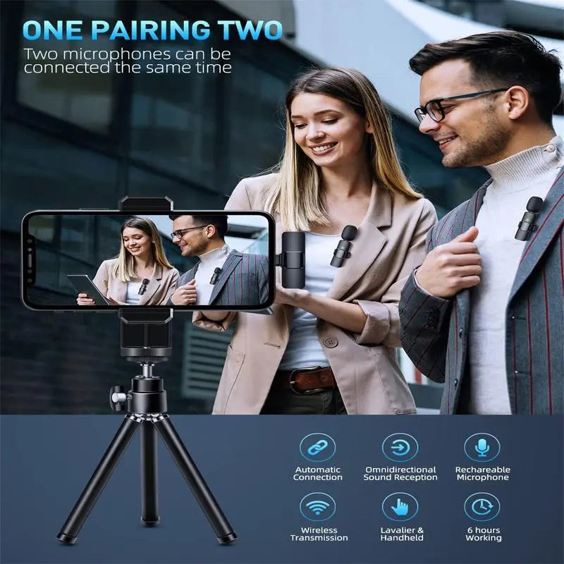 Elevate Your Audio Experience with Our Wireless Lapel Microphone - Perfect for iPhone & Android, Ideal for Streaming, Vlogging, and Interviews!