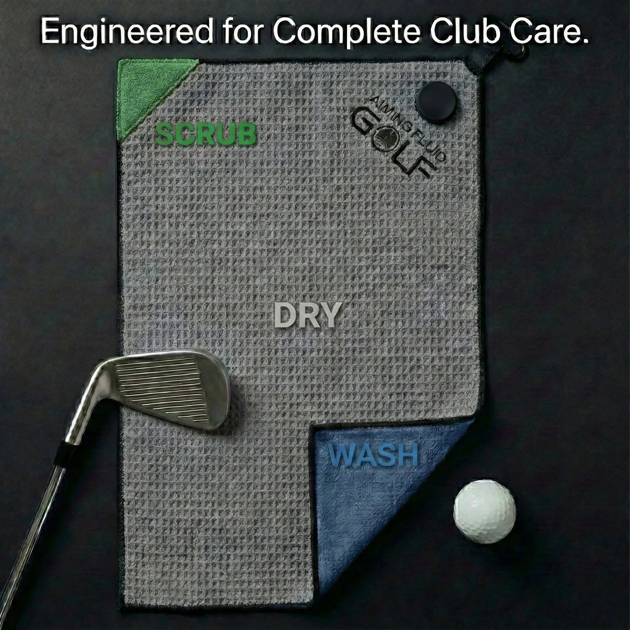 Elevate Your Game with the Magna-Anchor™ Magnetic Golf Towel – Stubby (16×24)