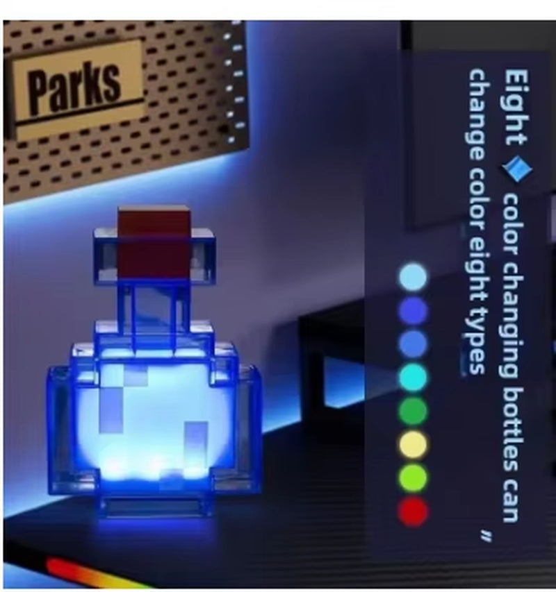 Illuminate Your Space with the Magic Potion Bottle Mood Light - 7 Color Changing Night Lamp for Kids, Teens, and Adults