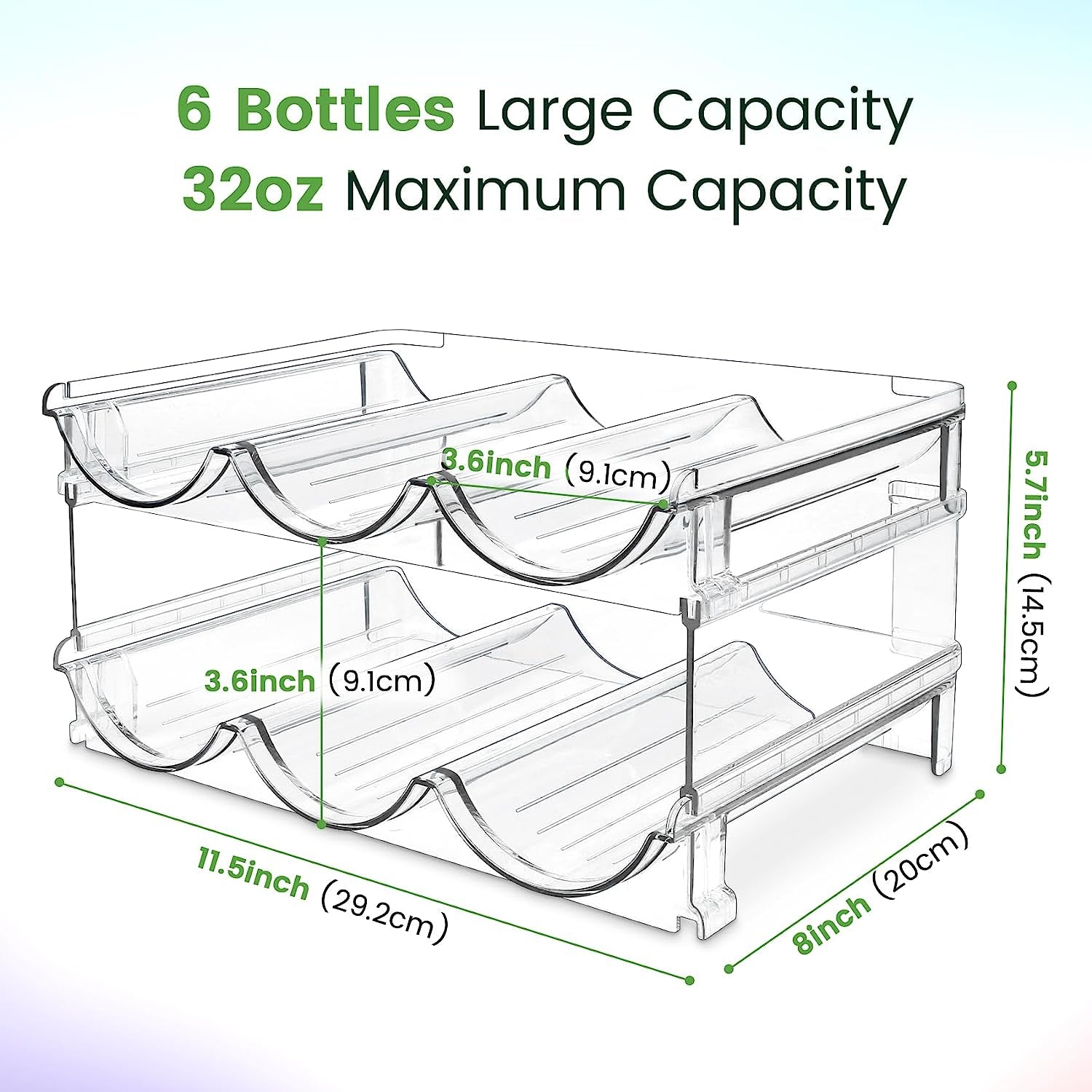 Maximize Your Space with Our Stackable Water Bottle Organizer - 2 Pack for Effortless Storage and Organization