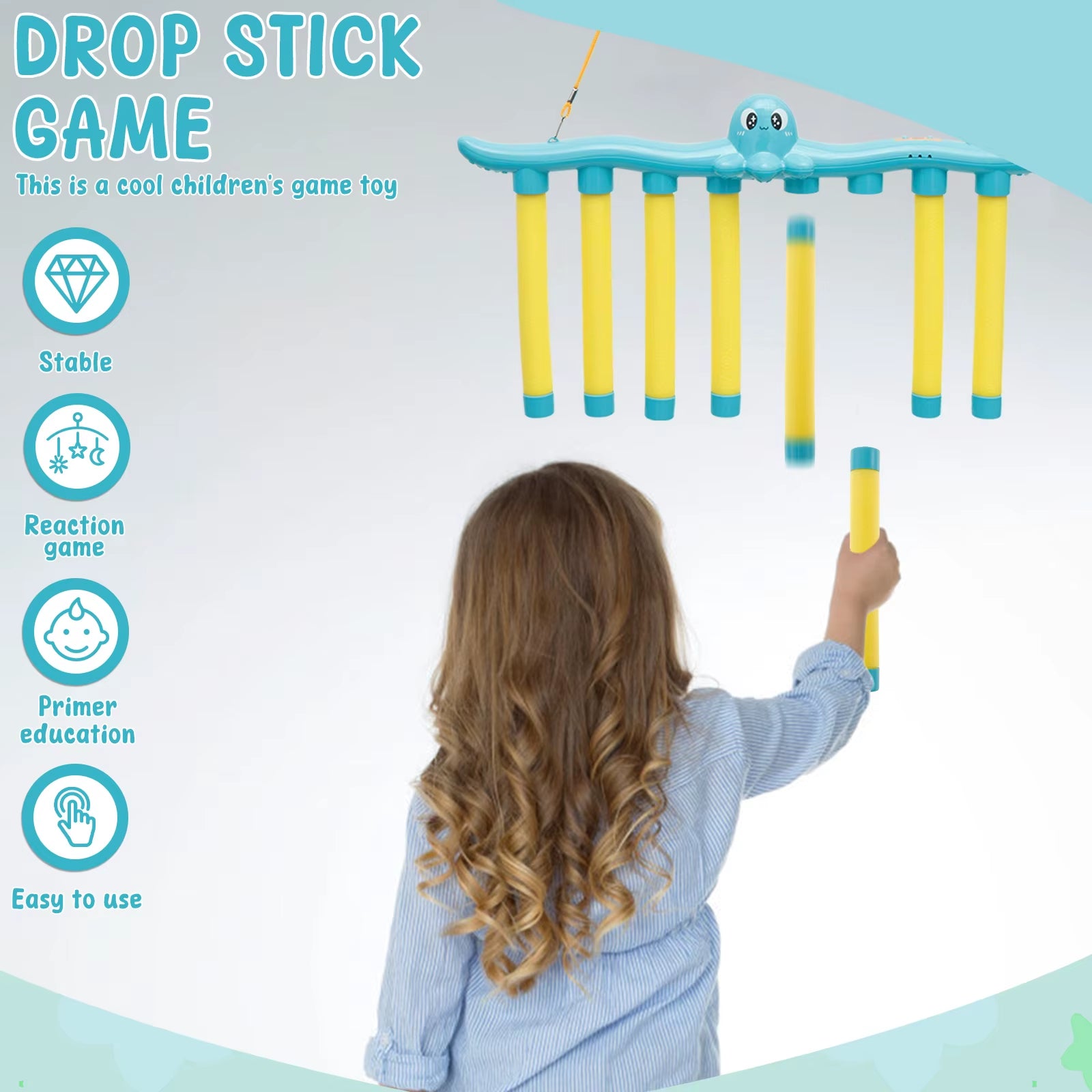 Exciting Challenge Falling Sticks Game - Enhance Hand-Eye Coordination with This Fun Interactive Toy for Kids and Parents!