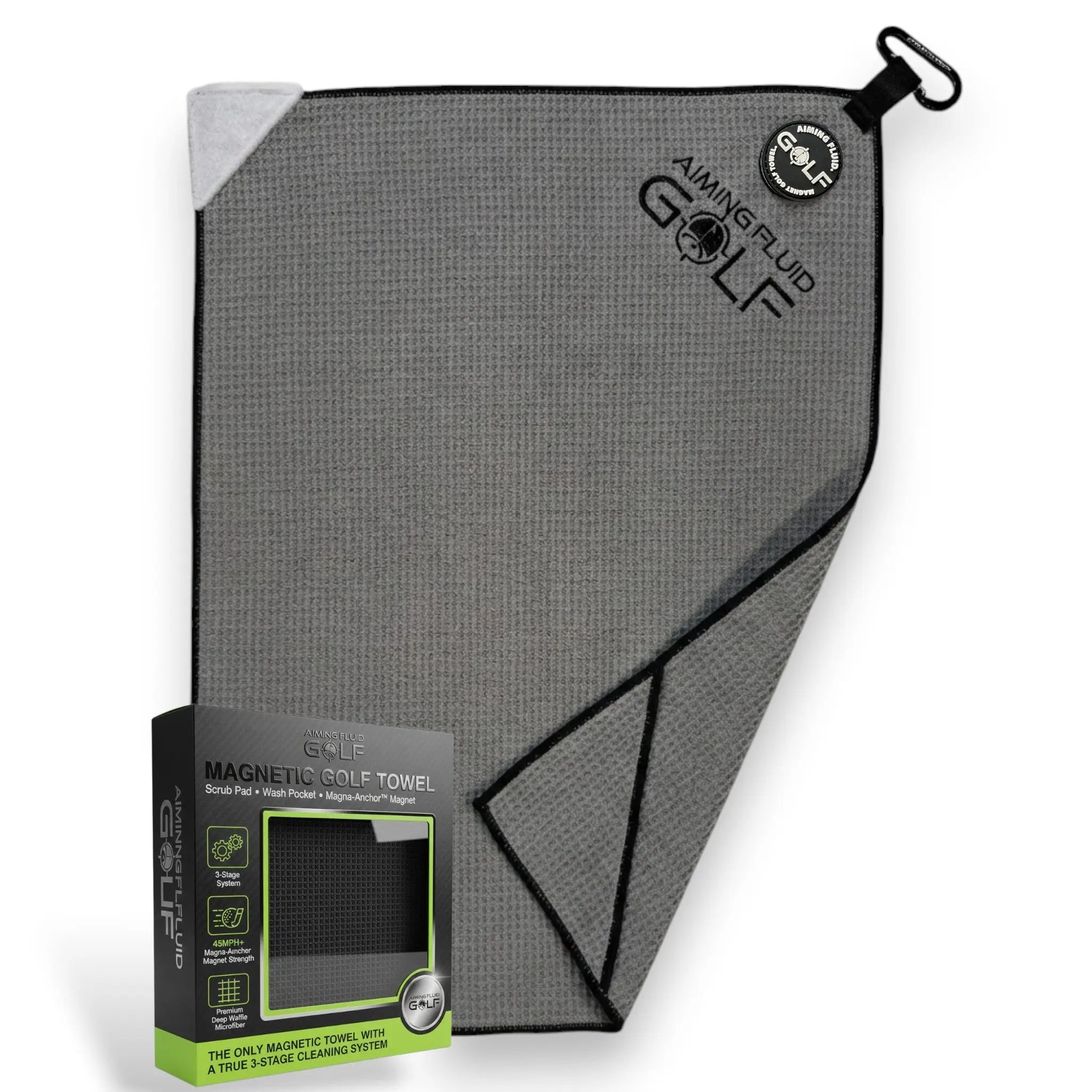 Elevate Your Game with the Magna-Anchor™ Magnetic Golf Towel – Stubby (16×24)