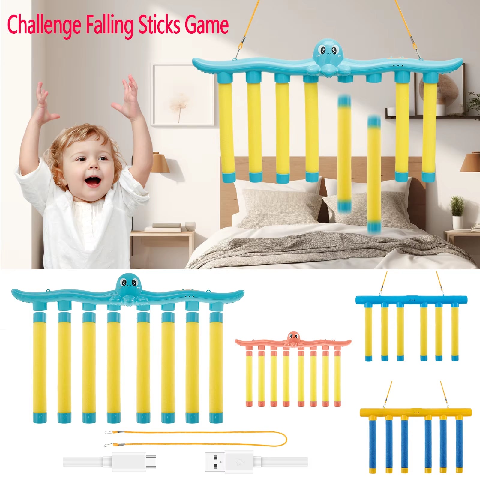 Exciting Challenge Falling Sticks Game - Enhance Hand-Eye Coordination with This Fun Interactive Toy for Kids and Parents!